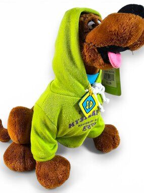 Hanna Barbera Scooby Doo Hoodie Plush Stuffed Toy Kings Dominion w/ Tags 9"